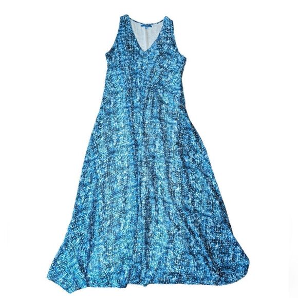 DEREK LAM Women's Blue Sleeveless Maxi Dress Size Large - Picture 1 of 3